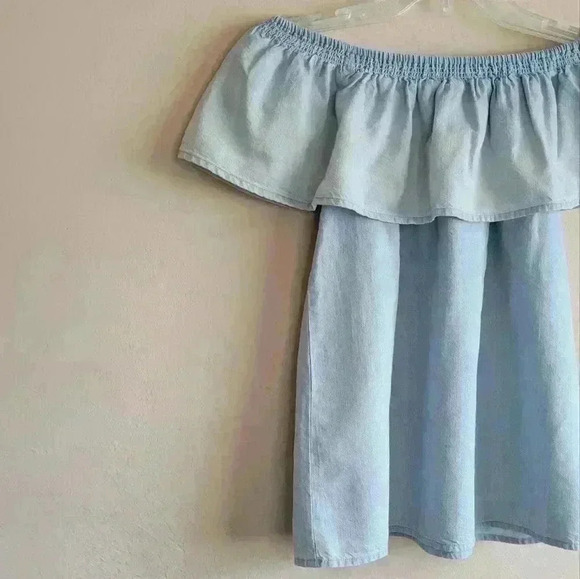 Soft joie chambray off the shoulder top size xs - Picture 4 of 12
